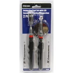 NEW! 2PC INSPECTION TOOL SET WITH LED LIGHT