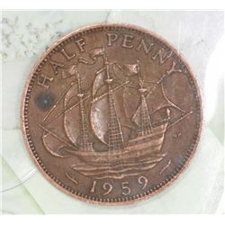 1959 BRITISH HALF PENNY