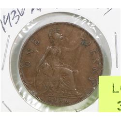 1936 BRITISH LARGE PENNY