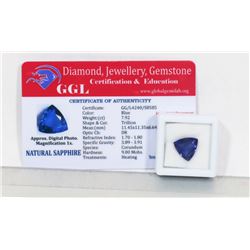 #38-NATURAL BLUE SAPPHIRE GEMSTONE  7.92CT