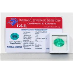 #3-NATURAL GREEN EMERALD GEMSTONE 9.52CT
