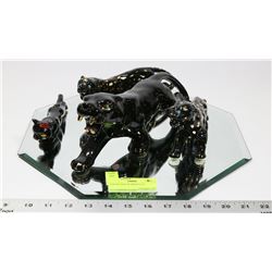 COLLECTION OF WILD CAT FIGURES
