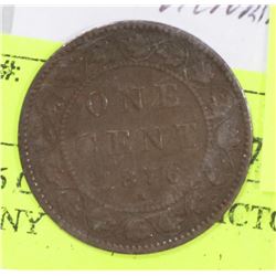 1876 CANADIAN VICTORIAN LARGE PENNY