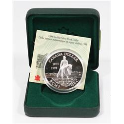 1998 RCM STERLING SILVER RCMP PROOF DOLLAR COIN.