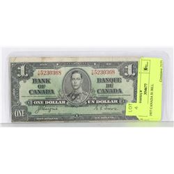 1937 CANADA $1 BILL