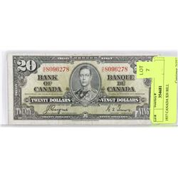 1937 CANADA $20 BILL