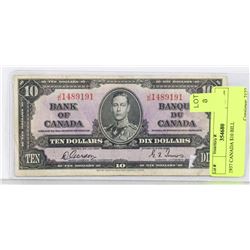 1937 CANADA $10 BILL