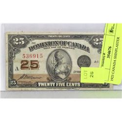 1923 CANADA SHINPLASTER