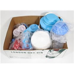 BOX W/NEW TUPPERWARE BRAND ITEMS INCL.