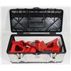 Image 1 : TOOL BOX WITH BIG RED 2 TON JACKS.