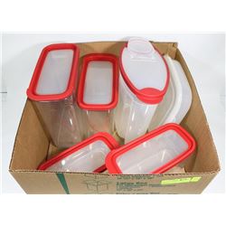 BOX W/5 RUBBERMAID FOOD STORAGE