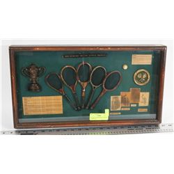 VINTAGE THE HISTORY OF TENNIS 3D DISPLAY