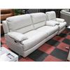 Image 1 : NEW OFF WHITE GENUINE LEATHER 80" SOFA  AND