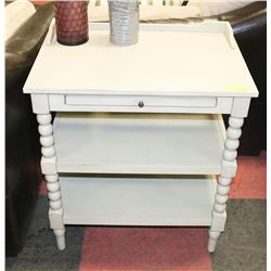 SHOWHOME OFF WHITE NIGHT STAND, 26"X18"X28"