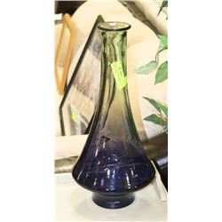 PURPLE AND CLEAR SHOW HOME VASE 18" TALL