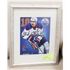 Image 1 : WOOD FRAMED OILER'S NHL PRINT - SHAWN