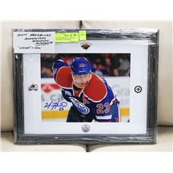 MATT HENDRICKS GUARANTEED AUTHENTIC AUTOGRAPH.