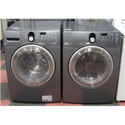 SAMSUNG GREY BLUE WASHER AND DRYER SET