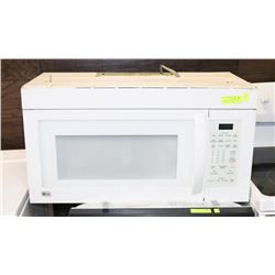 LG WHITE OVER THE RANGE MICROWAVE 30"X15"X16".