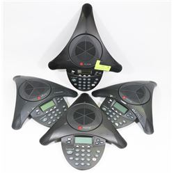 SET OF 4 POLYCOM SOUNDSTATION2 CONFERENCE PHONES
