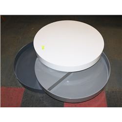 SHOWHOME ROUND FOLD OUT COFFEE TABLE WITH