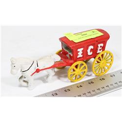 CAST IRON ICE DELIVERY WAGON.
