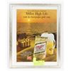 Image 1 : ORIGINAL 10"X 13" 1967 MILLER BEER AD IN FRAME.