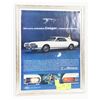 Image 1 : ORIGINAL 10"X 13" 1967 COUGAR AD IN FRAME.