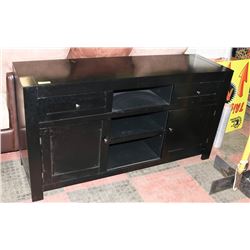 SHOWHOME BLACK SIDE BOARD, 60"X18"X32".