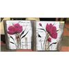 Image 1 : PAIR OF SHOWHOME FLORAL CANVAS PICTURES