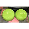 Image 1 : PAIR OF GREEN SHOWHOME STOOLS