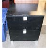Image 1 : SHOWHOME BLACK 2 DRAWER NIGHT STAND