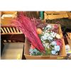 Image 1 : BOX OF ARTIFICIAL PLANTS AND FLOWERS