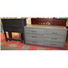 Image 1 : GREY 6 DRAWER DRESSER WITH SINGLE HEADBOARD