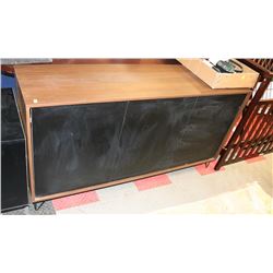 SHOWHOME WOOD TONE AND BLACK SIDEBOARD