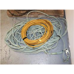 LOT OF TOW ROPE AND AIR HOSE