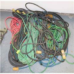 LARGE LOT OF HEAVY DUTY POWER CORDS