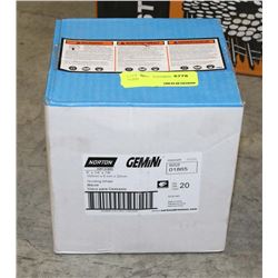 CASE OF 20 NORTON 6"X 1/4" X7/8" GRINDING WHEELS