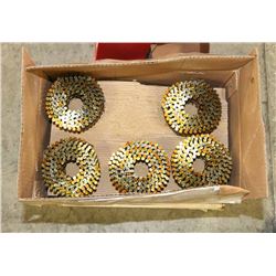 ONE AND HALF CASES OF PRIME WIRE COIL NAILS