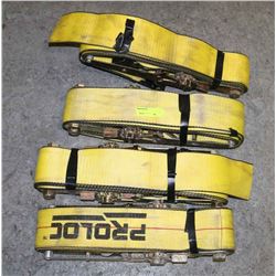 GROUP OF 4 PROLOC HEAVY DUTY RACHET STRAPS