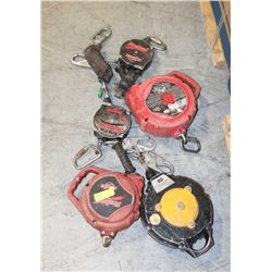 GROUP OF 5 USED RETRACTABLE LANYARDS