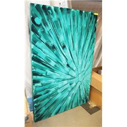 LARGE SHOWHOME ABSTRACT FLOWER CANVAS PICTURE