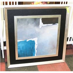 SHOWHOME SILVERTONE FRAMED ABSTRACT WALL