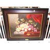 Image 1 : FRAMED PRINT "FLOWER AND FRUIT" 27"X30".