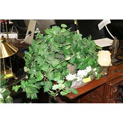 LOT OF SHOW HOME ARTIFICIAL PLANTS IN VASES &