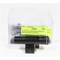 LAZER GUN SIGHT WITH MOUNTS FOR HANDGUN OR RIFLE