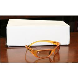BOX OF DESIGNER ORANGE SUNGLASSES