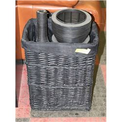 LOT OF WICKER STYLE SHOW HOME DECOR