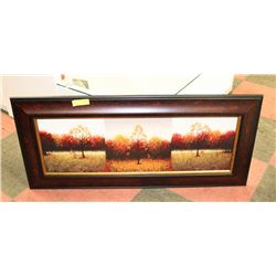 FRAMED PRINT "TREE TRIO" 44"X20".