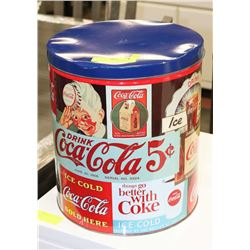 LARGE COCA COLA LIDDED TIN